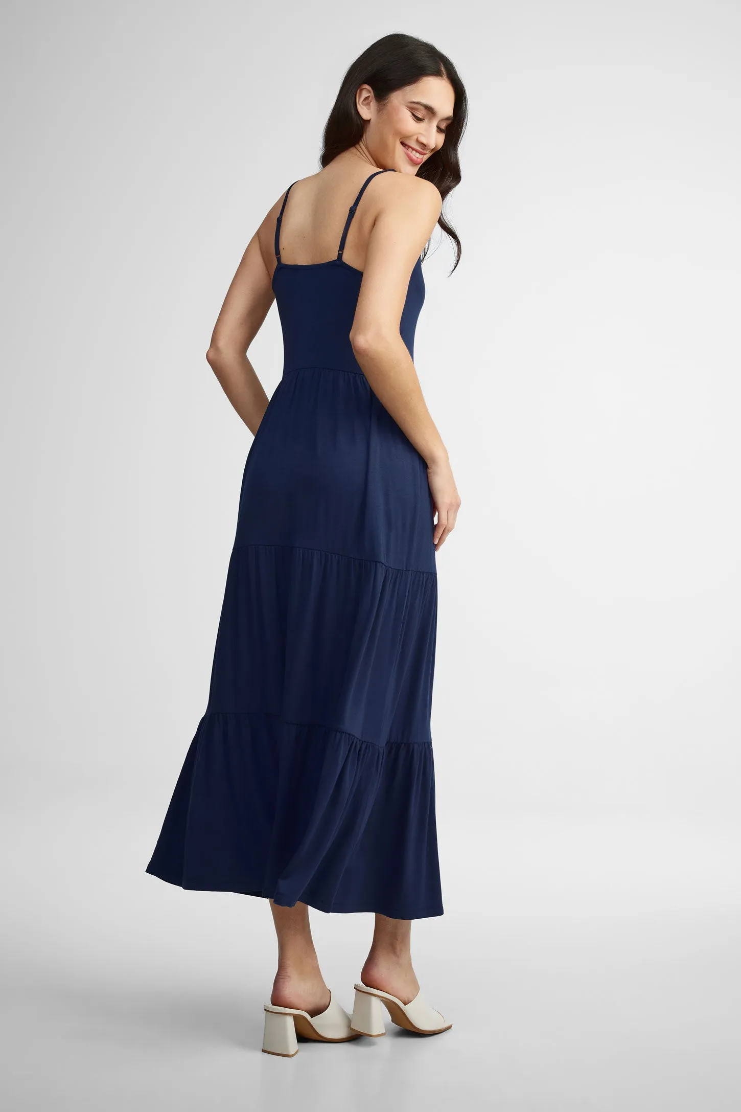 Robe maxi volants étagés - Femme