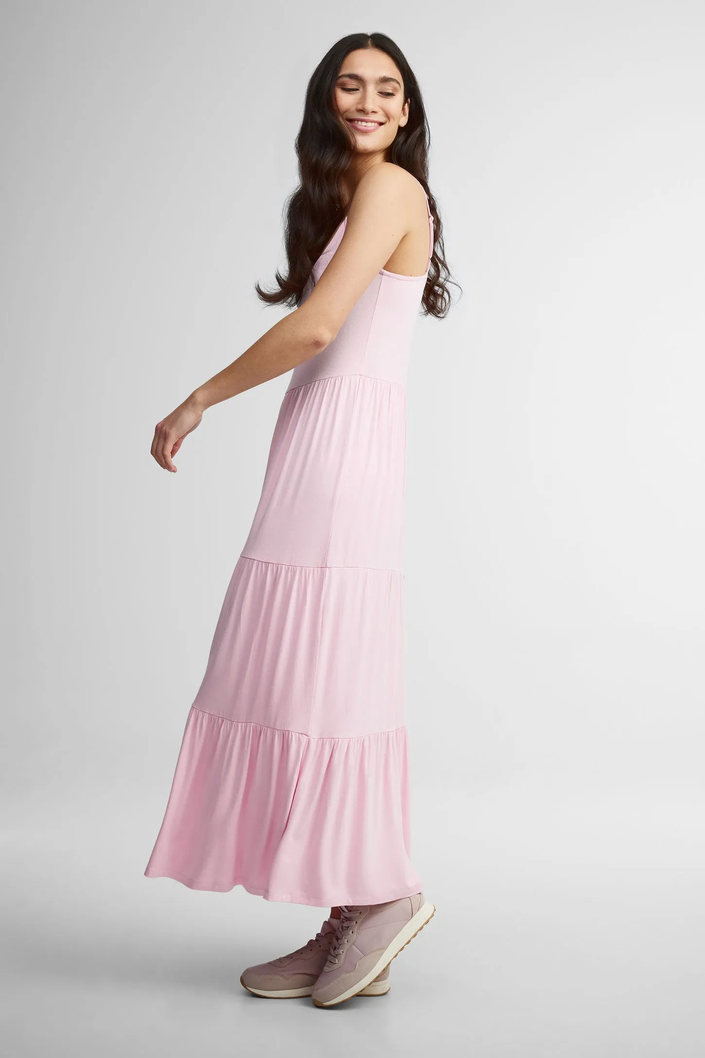 Robe maxi volants étagés - Femme
