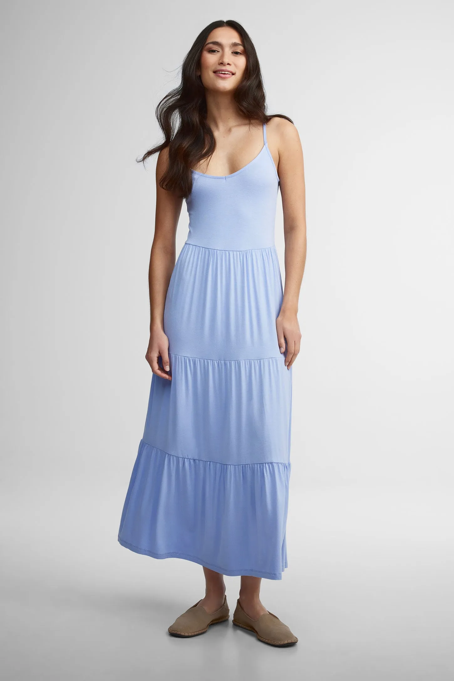Robe maxi volants étagés - Femme