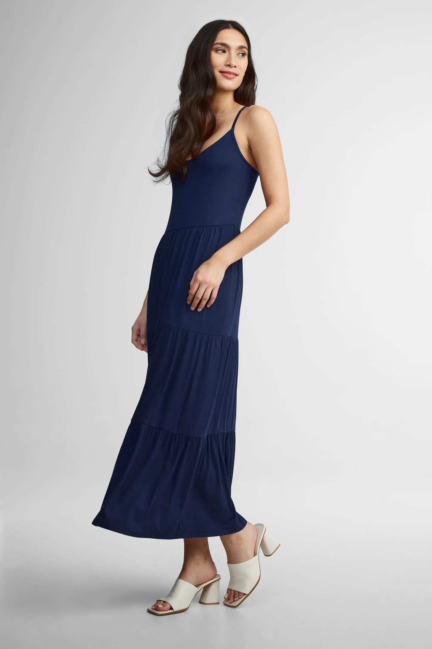 Robe maxi volants étagés - Femme