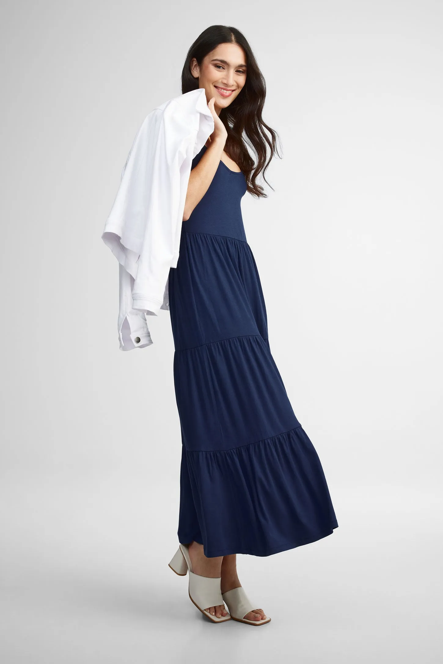 Robe maxi volants étagés - Femme