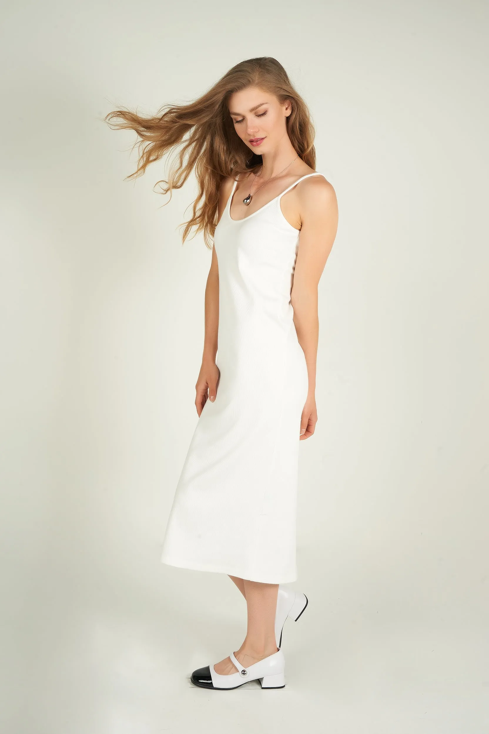 Robe midi côtelée - FEDRA - (R-C11)
