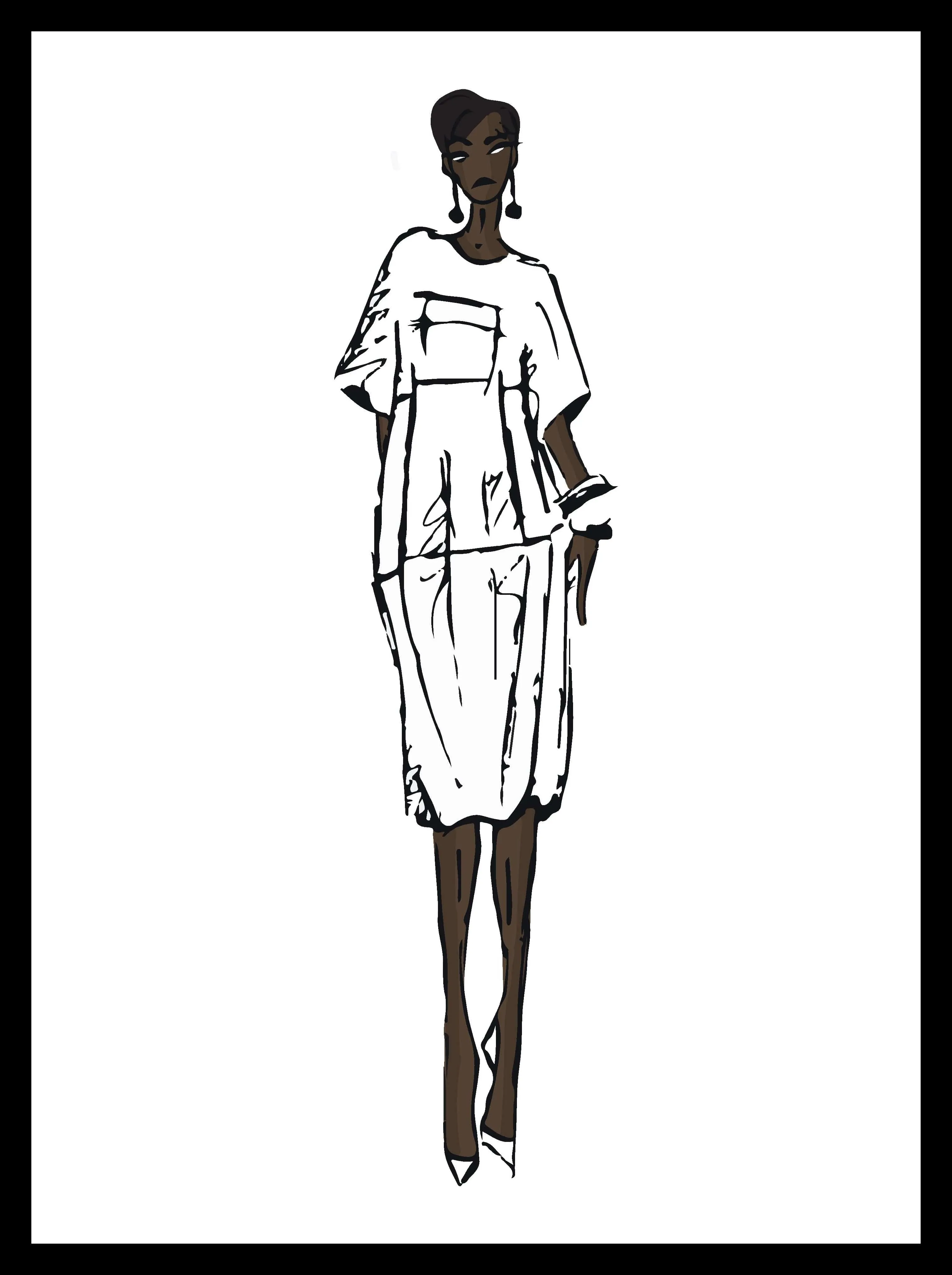 ROBE noire boule, ou tulipe