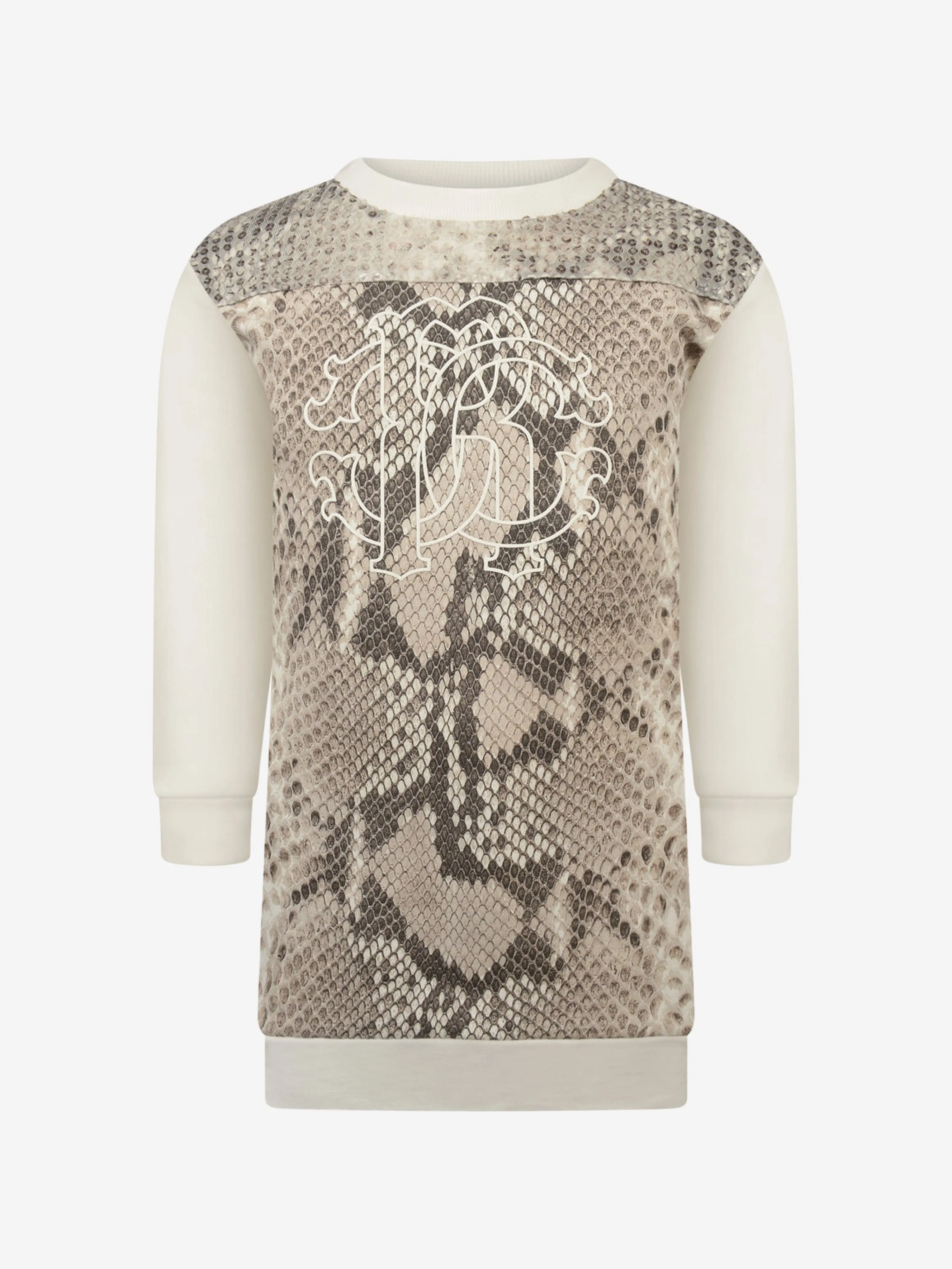 Roberto Cavalli Girls Python Fleece Dress