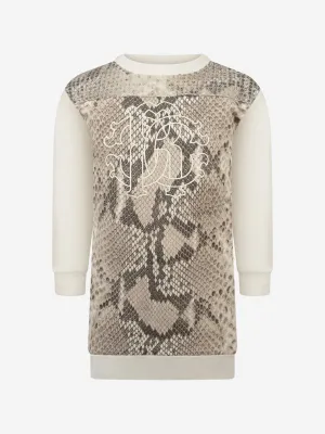 Roberto Cavalli Girls Python Fleece Dress