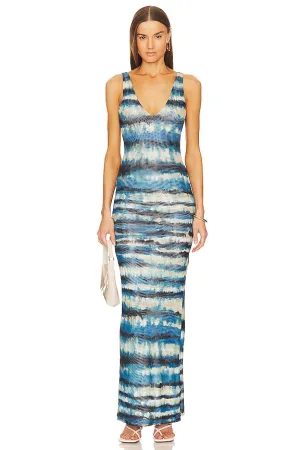 Ronny Kobo Rozio Dress in Tie Dye Blue