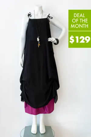 Roxanna Dress in Black Delphi