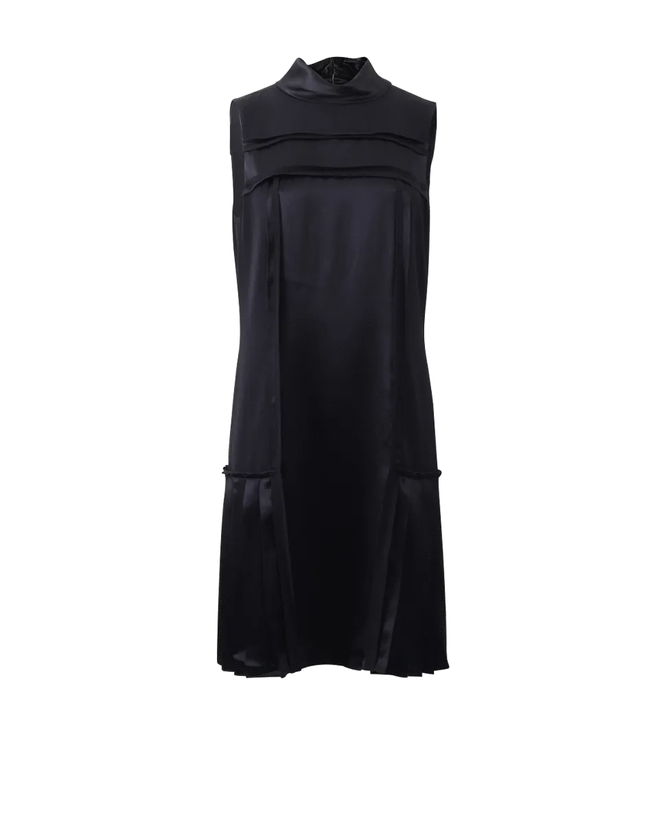 Satin Pleated Dress