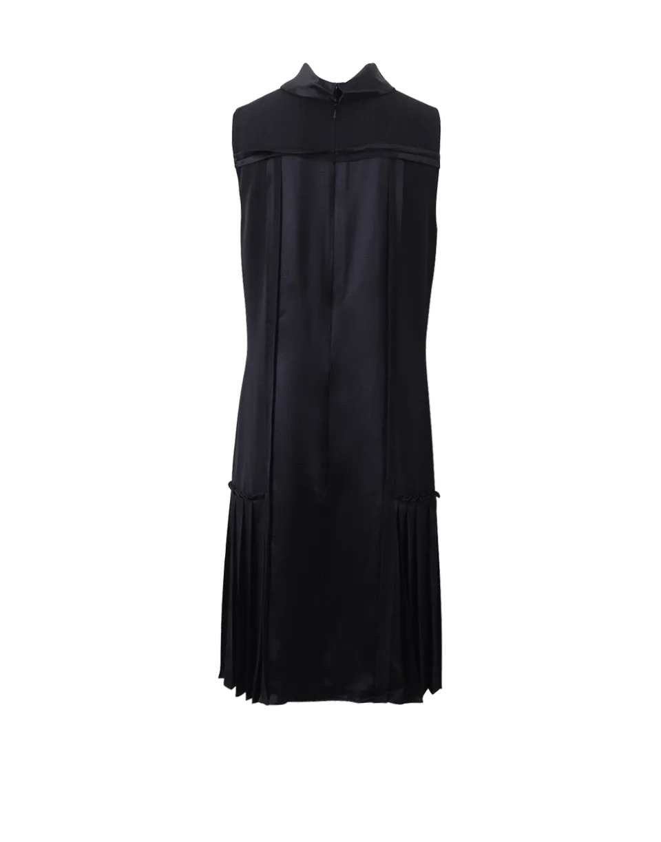 Satin Pleated Dress