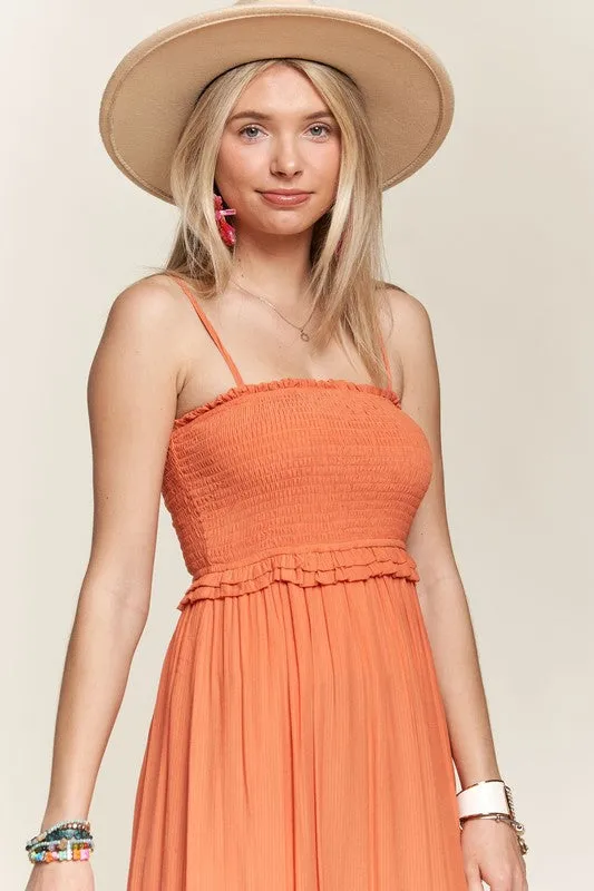 See the Sun Smocking Top Tiered Cami Sundress