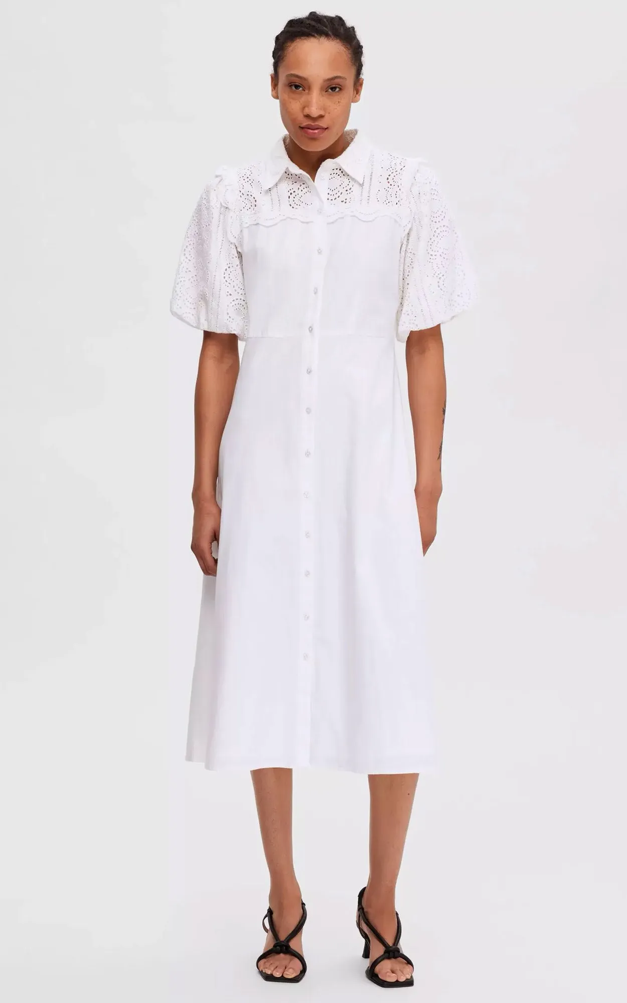 Selected Robe broderie anglaise «éco» 160 88908