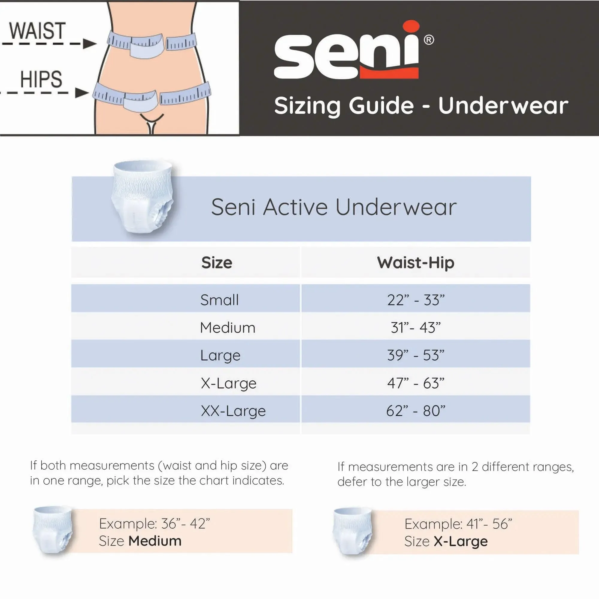 Seni® Active Super Moderate to Heavy Absorbent Underwear, Large