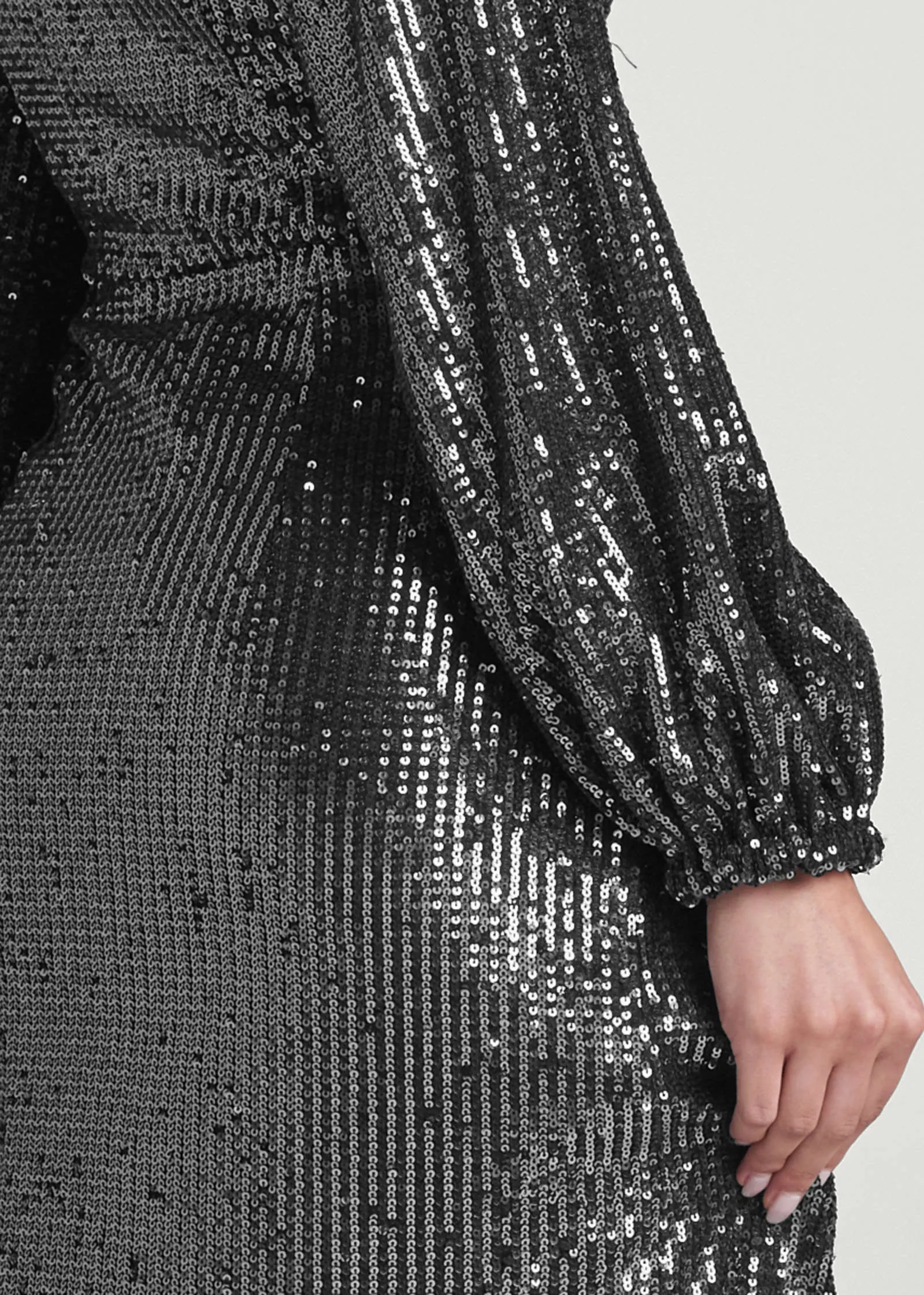 Sequin Maxi Top - Gunmetal