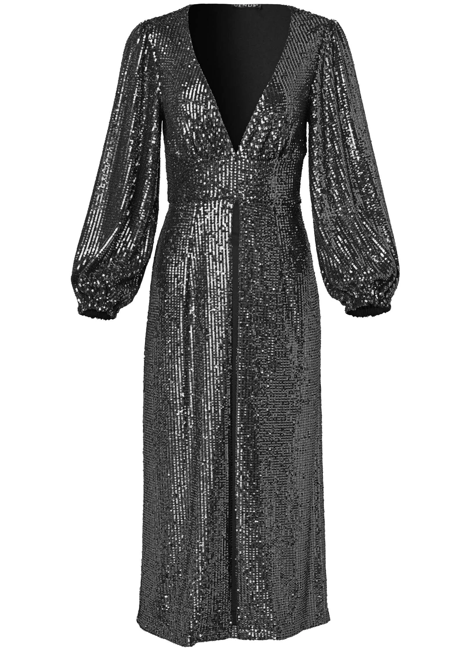 Sequin Maxi Top - Gunmetal