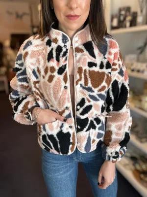 Shearling Printed Jacket