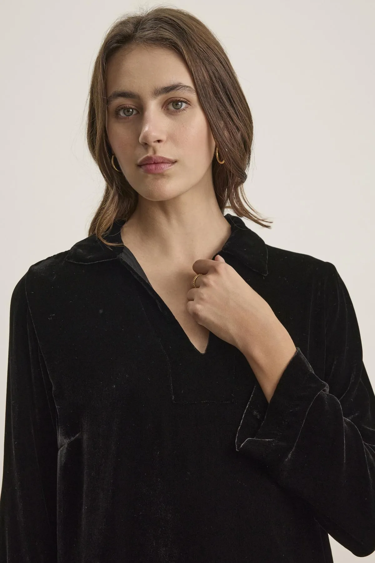 SHERI SILK VELVET DRESS