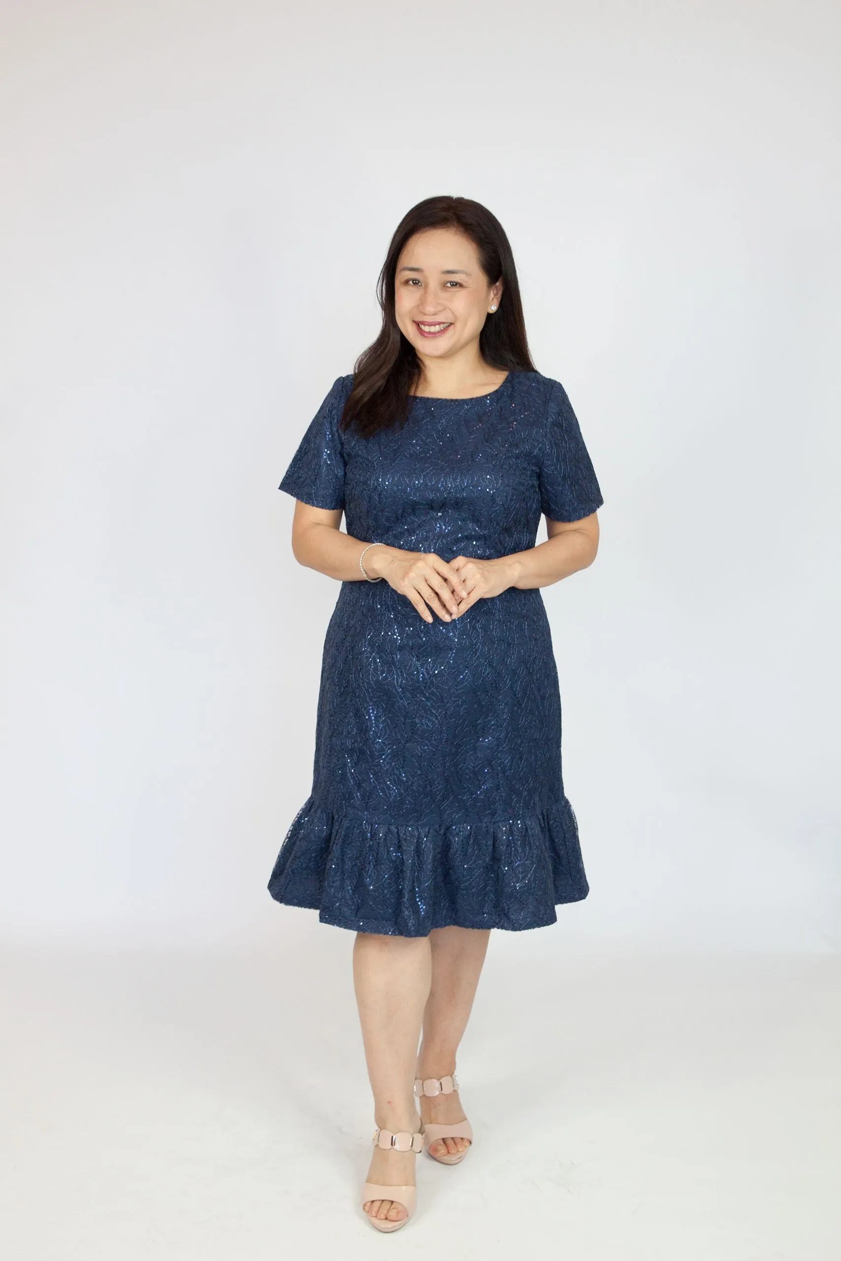 Shimmer Ruffle Dress