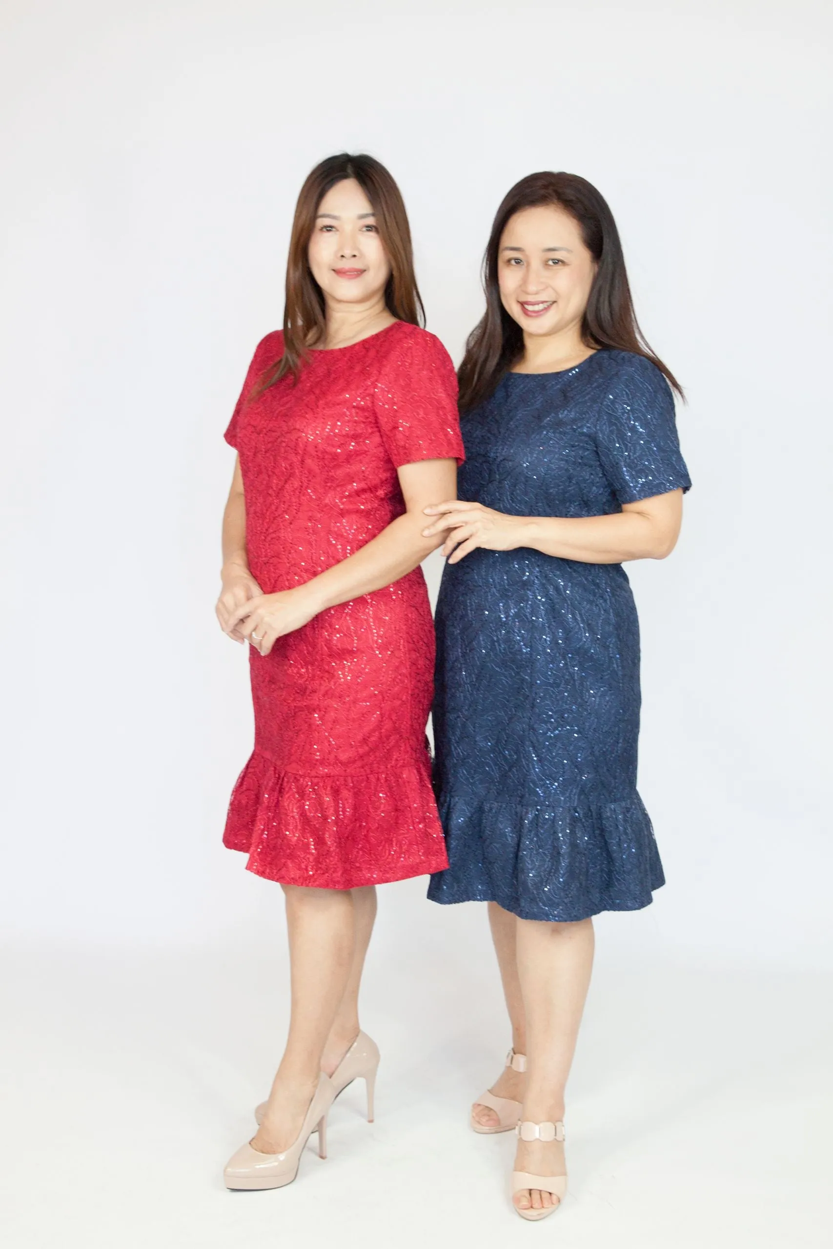 Shimmer Ruffle Dress
