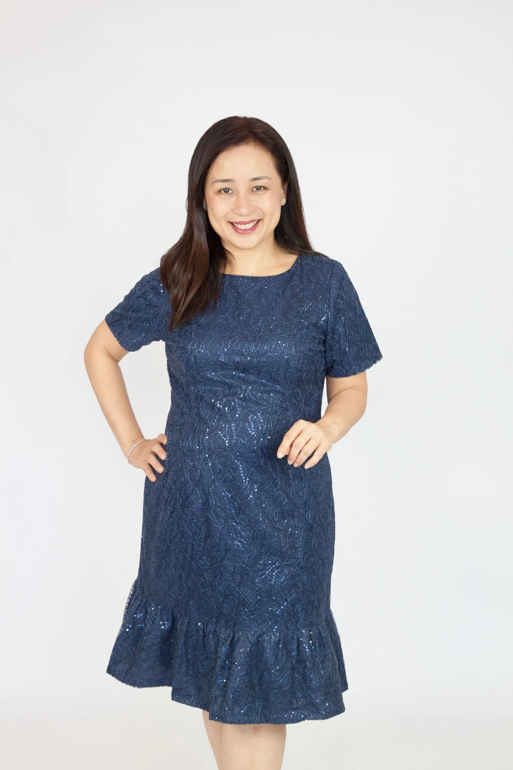 Shimmer Ruffle Dress