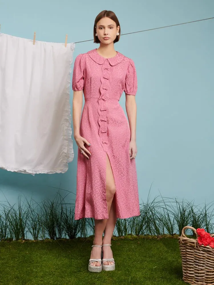 Sister Jane - Belle Blush Bow Midi Dress - Raspberry Pink