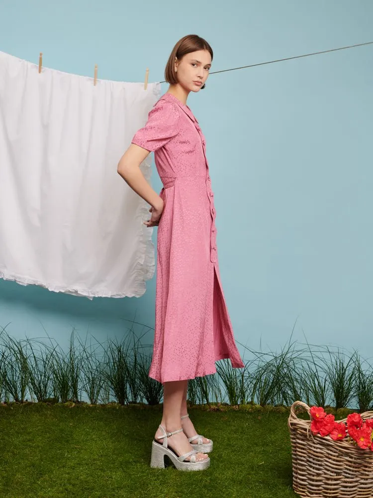 Sister Jane - Belle Blush Bow Midi Dress - Raspberry Pink