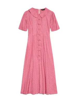 Sister Jane - Belle Blush Bow Midi Dress - Raspberry Pink