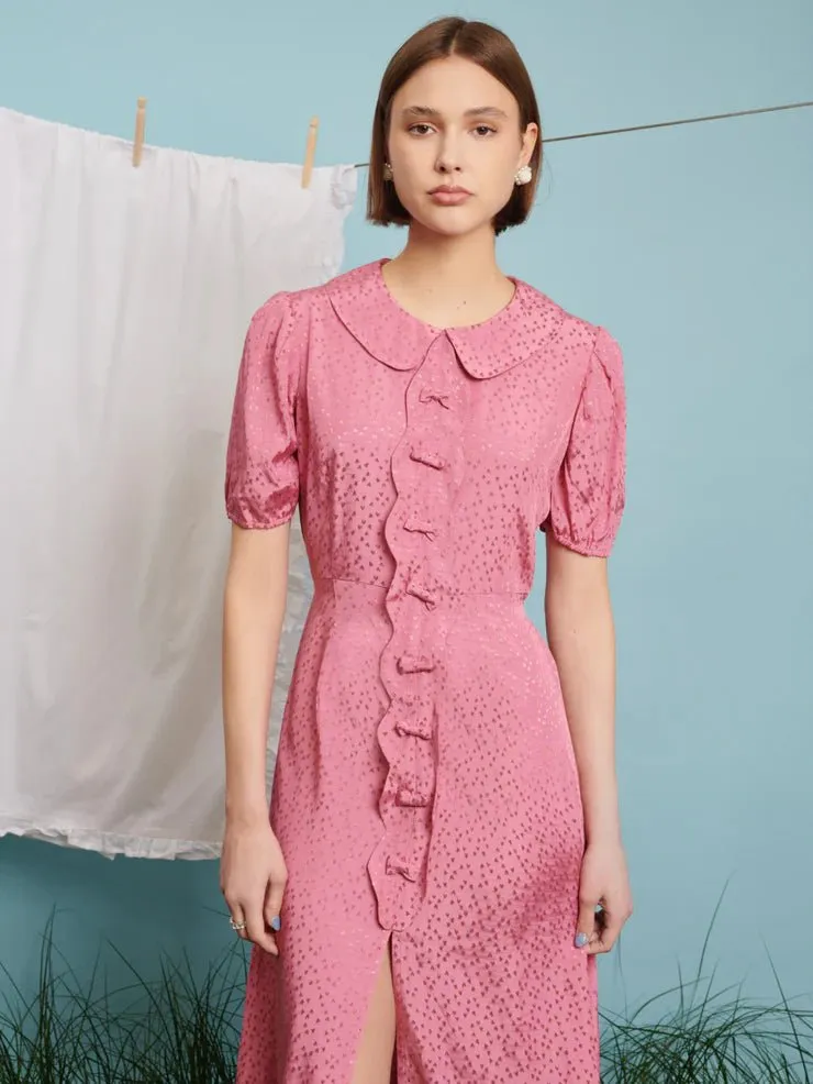 Sister Jane - Belle Blush Bow Midi Dress - Raspberry Pink