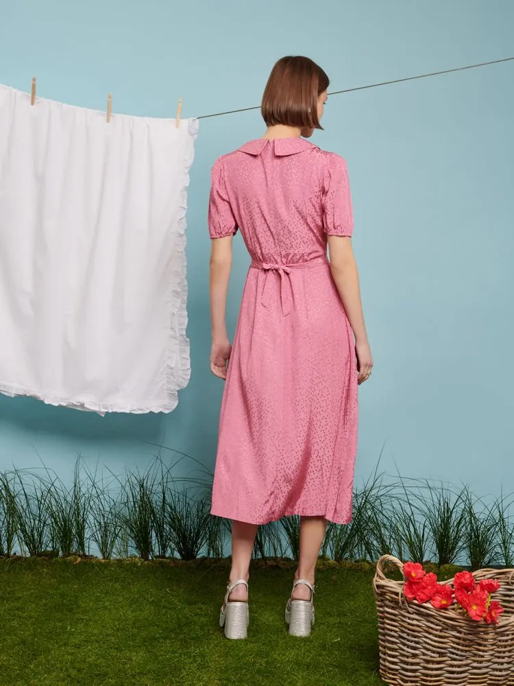 Sister Jane - Belle Blush Bow Midi Dress - Raspberry Pink