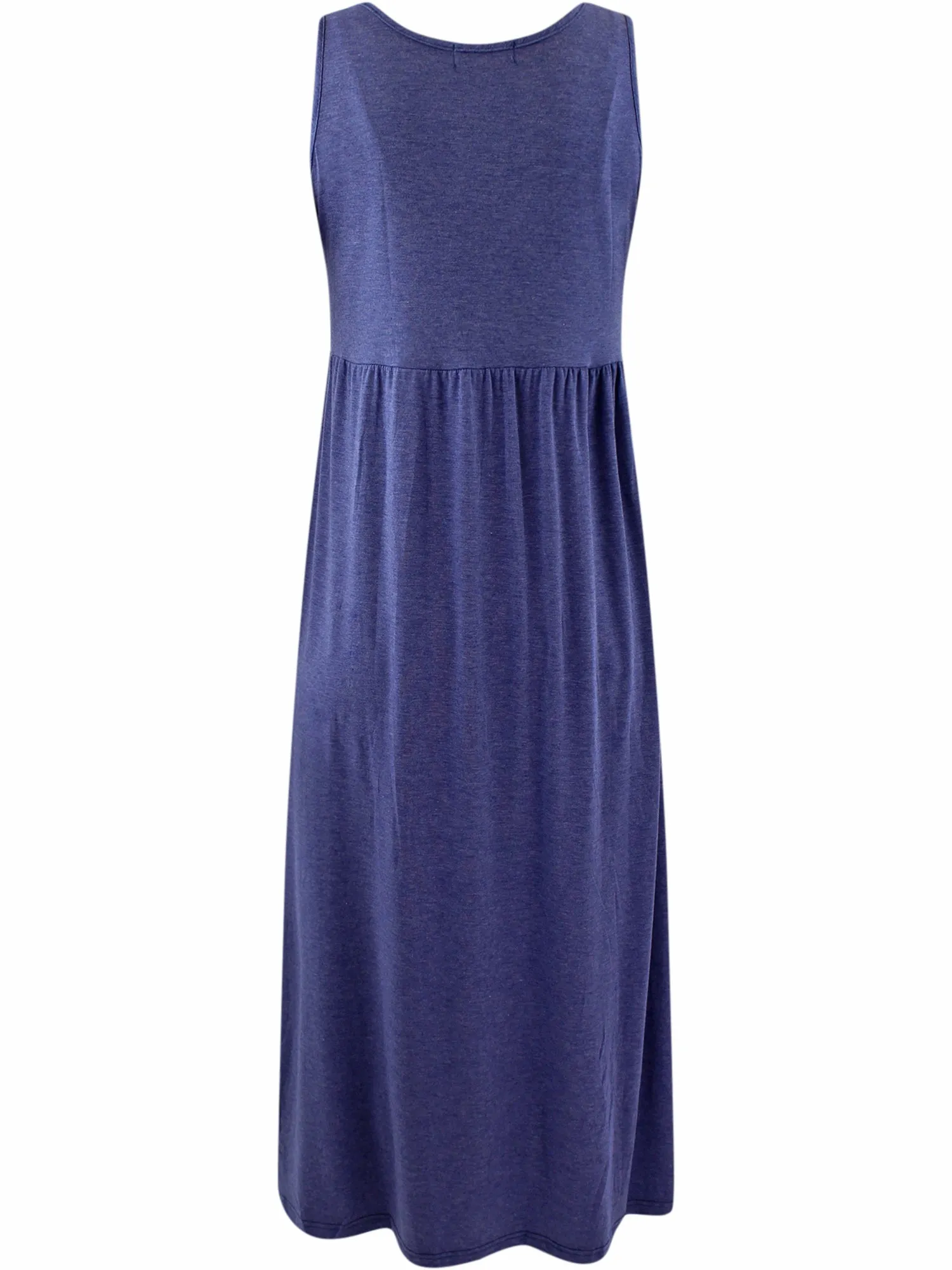 Sleeveless Embroidered Casual Maxi Sun Dress