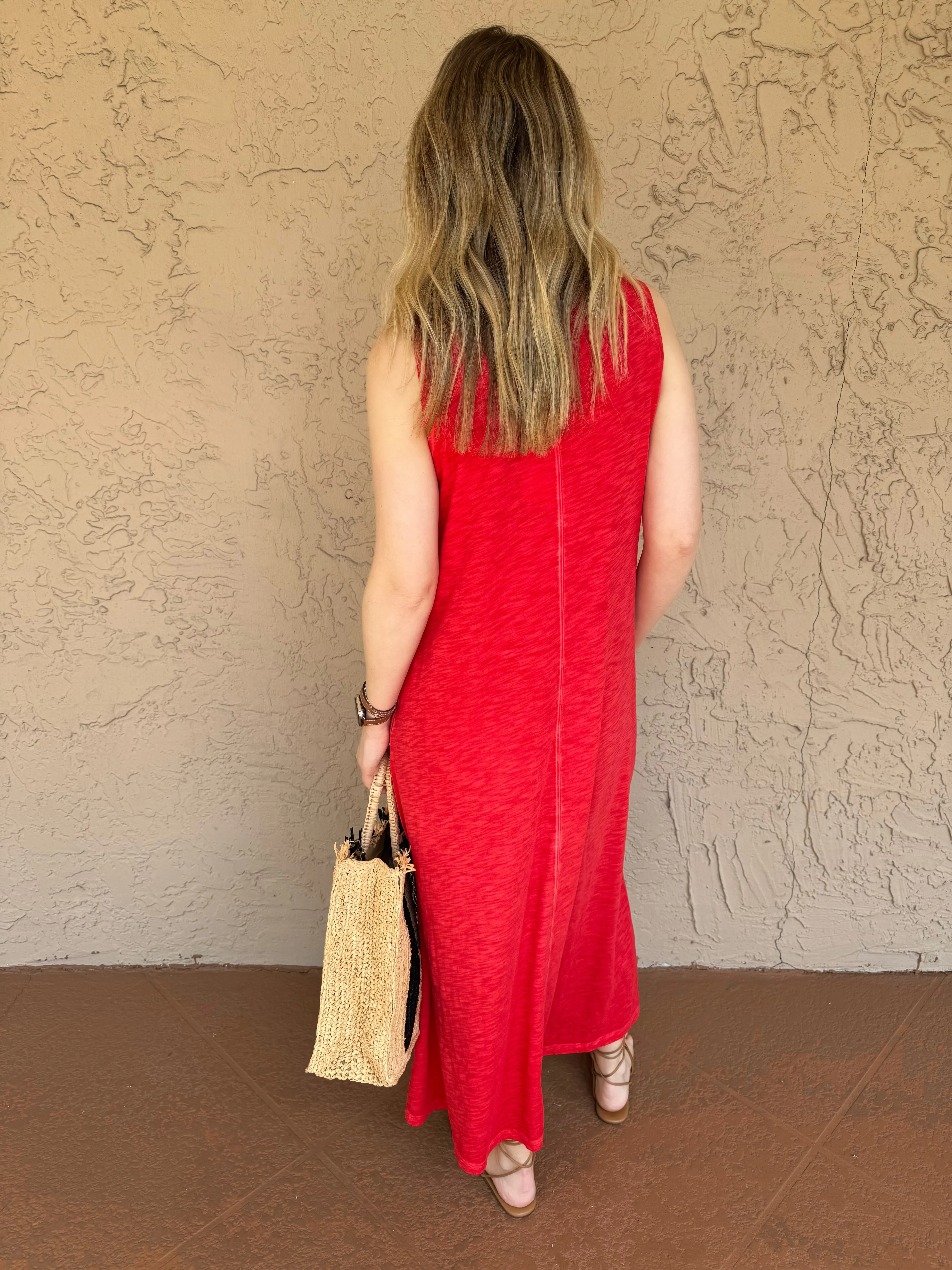 Sleeveless Maxi Dress With Pockets - Poppy