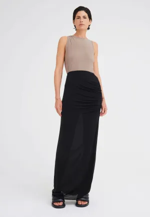 Slink Italian Jersey Skirt in Black