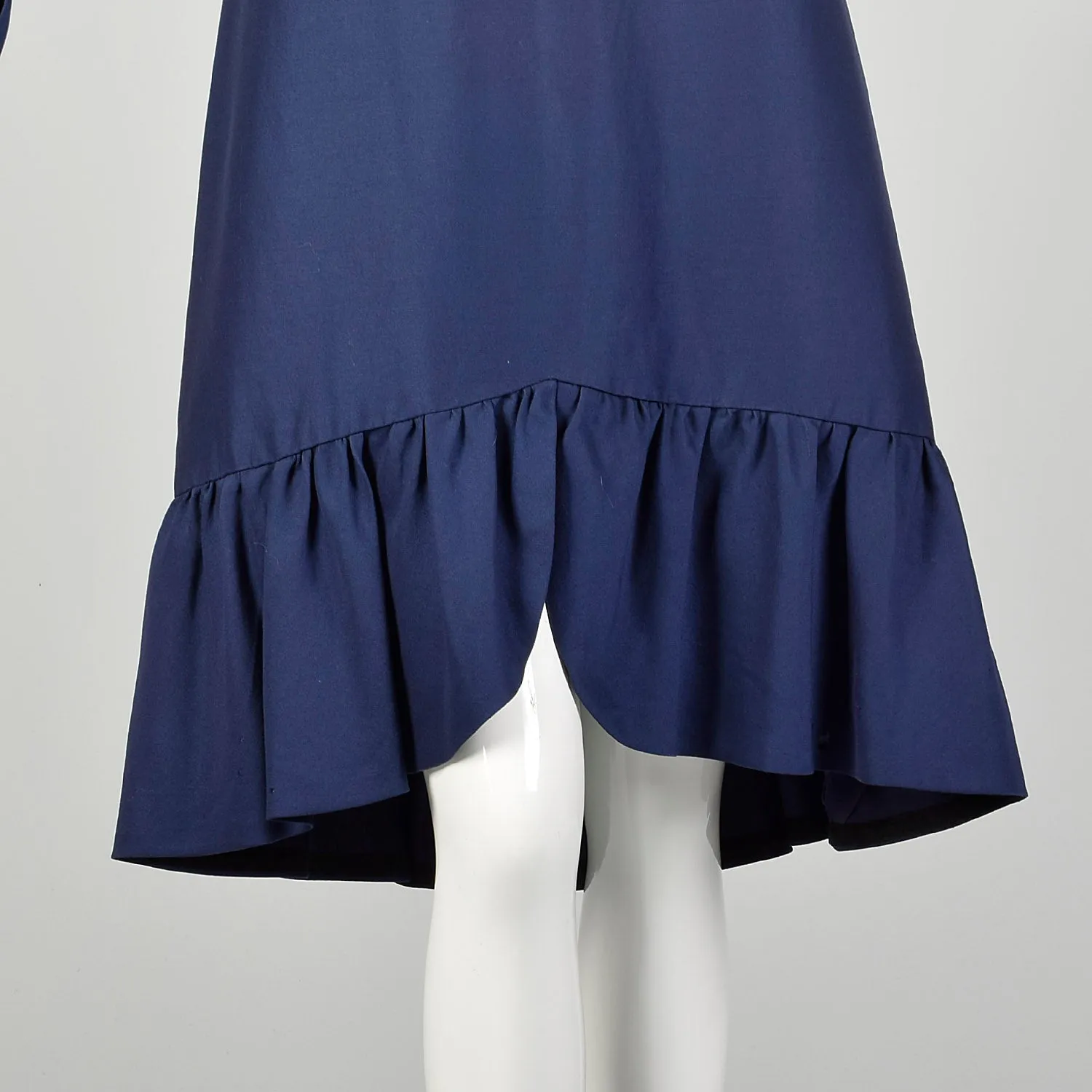 Small 1960s Dress Modest Ruffle Long Sleeve Avant Garde Theatre Costume As-Is