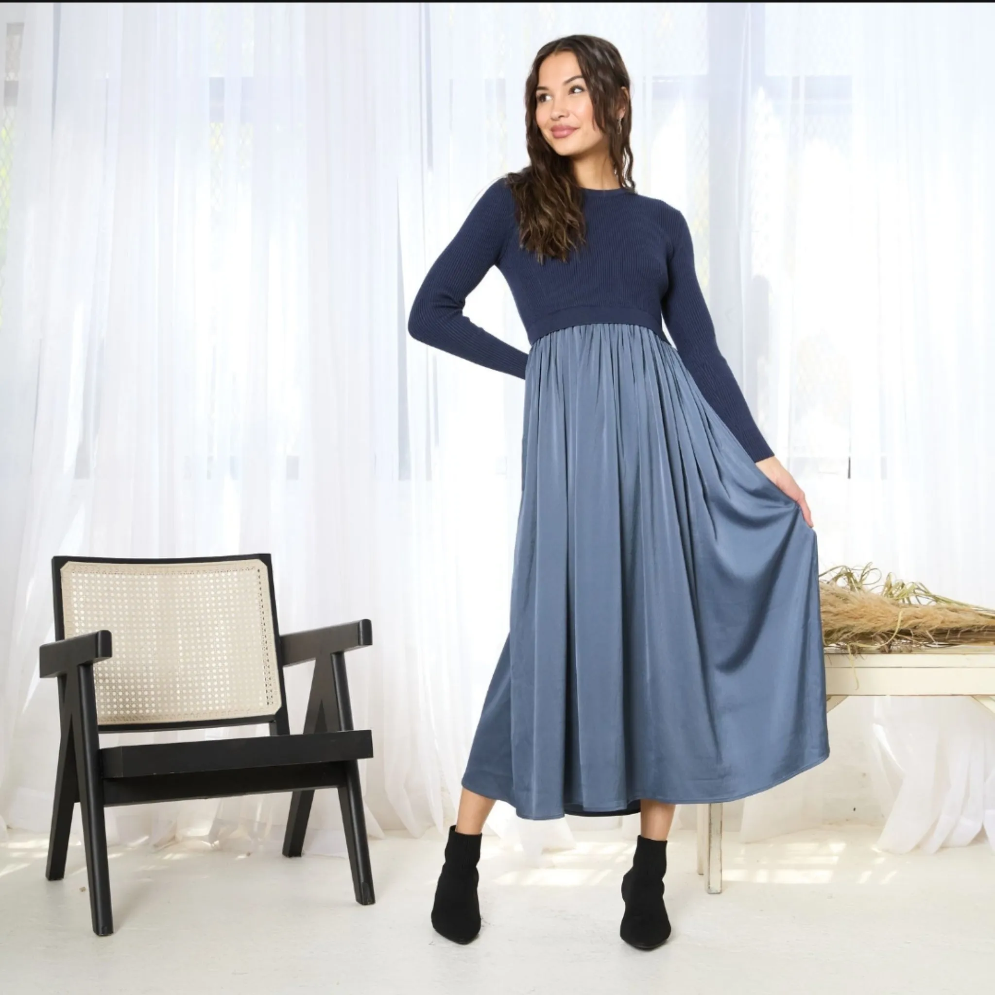 Sophia Dress Navy