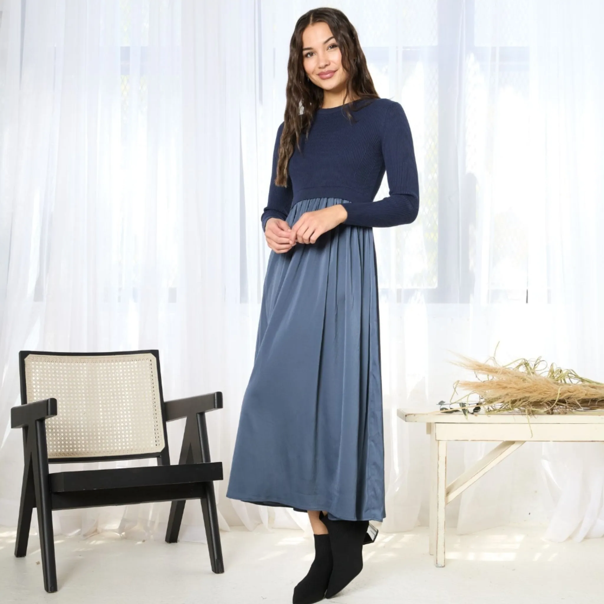 Sophia Dress Navy