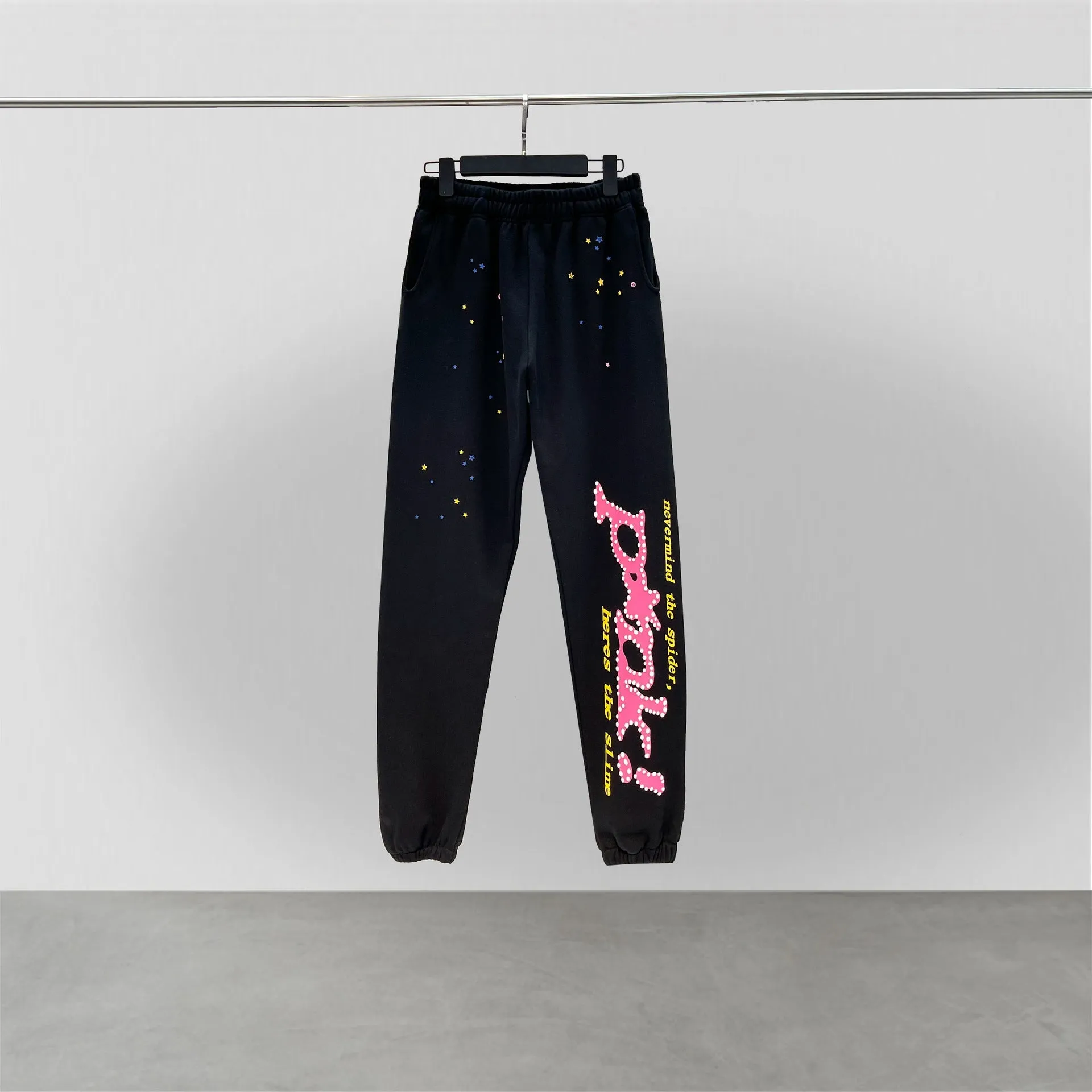 Sp5der Sweatpants Graffiti Trousers Terry Shorts