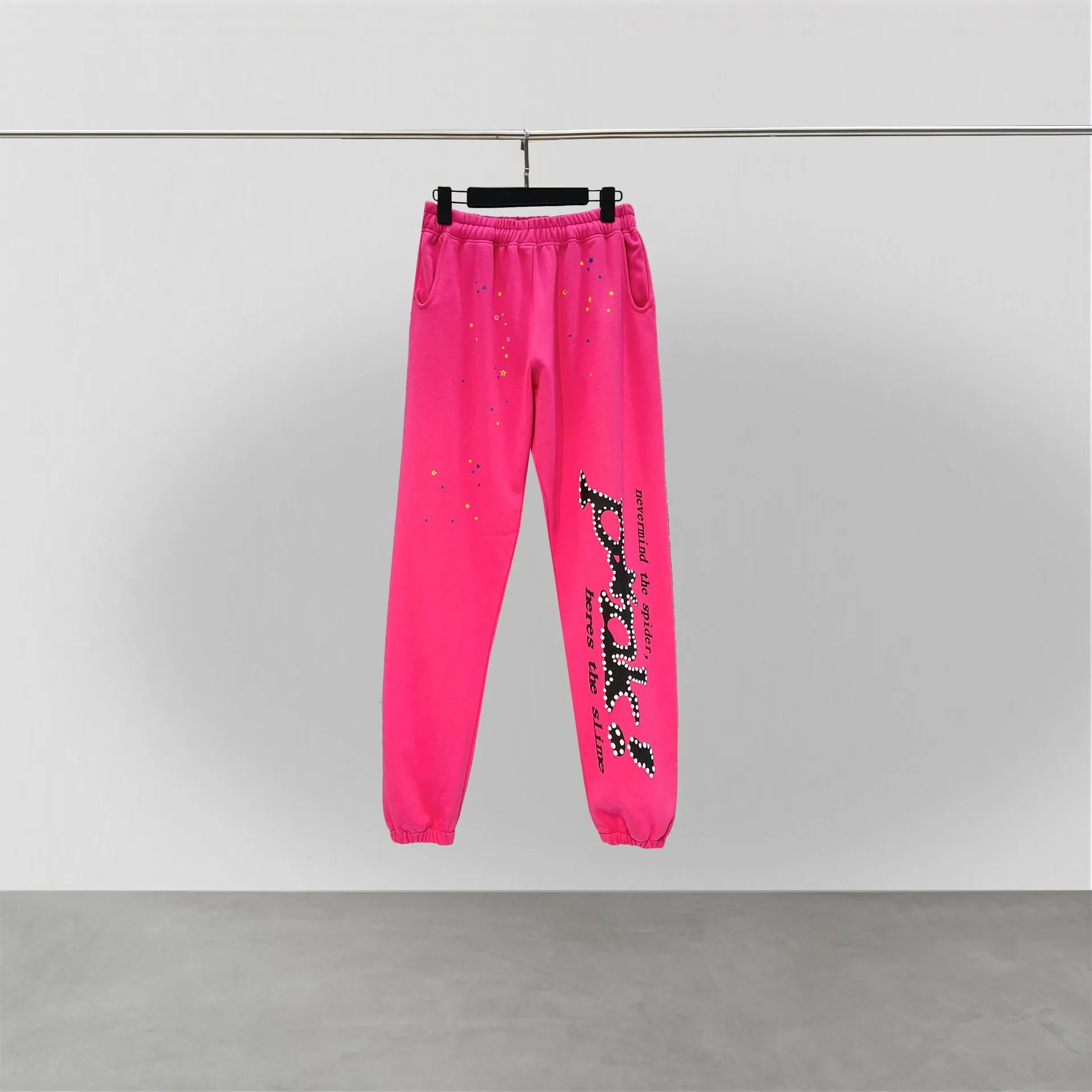 Sp5der Sweatpants Graffiti Trousers Terry Shorts