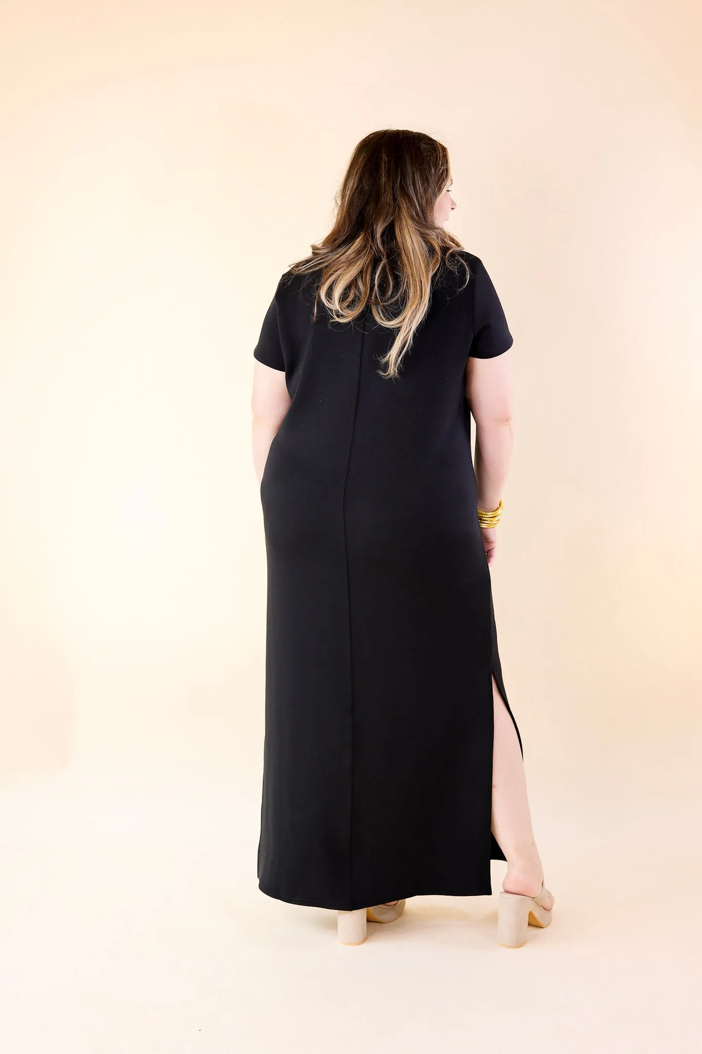 SPANX | AirEssentials Maxi T-Shirt Dress in Very Black