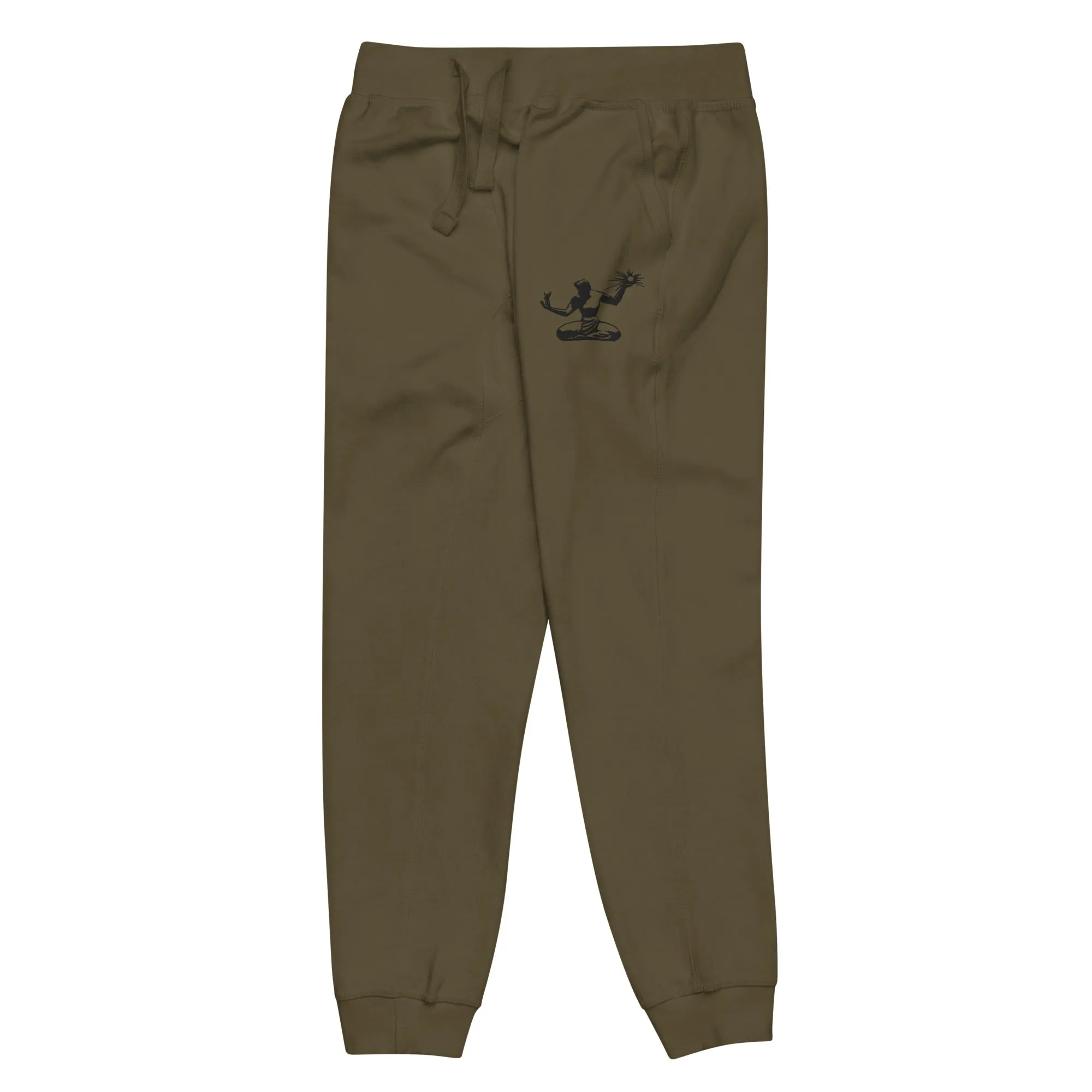 Spirit of Detroit Premium Embroidered Unisex Fleece Sweatpants - Green / Black