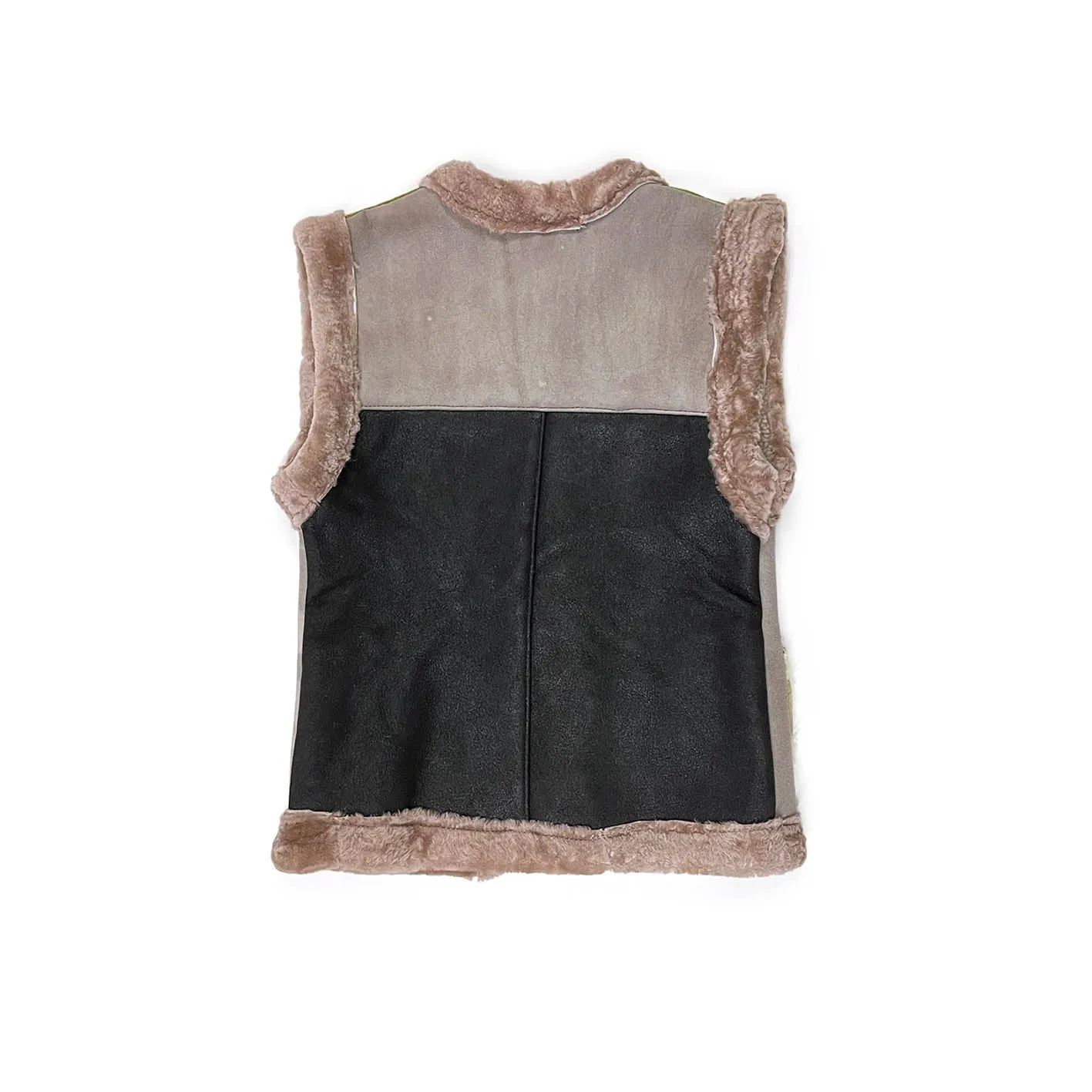 STEPPE kids' gilet M / Green, Grey   Black