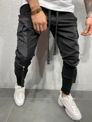 Stitching Elastic Men's Sweatpants