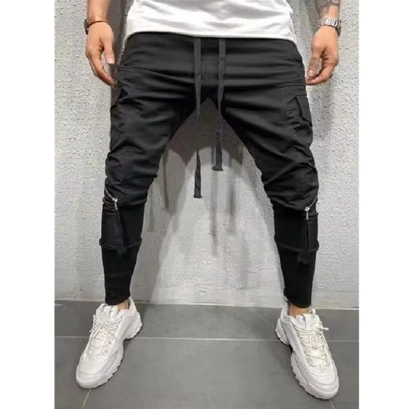 Stitching Elastic Men's Sweatpants