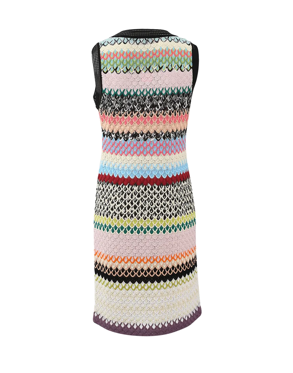 Stripe Scalloped Knit Dress