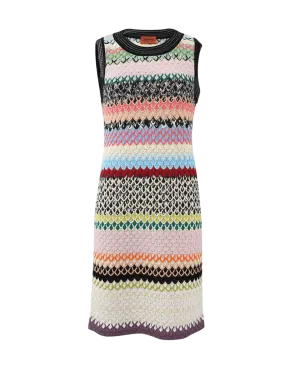 Stripe Scalloped Knit Dress
