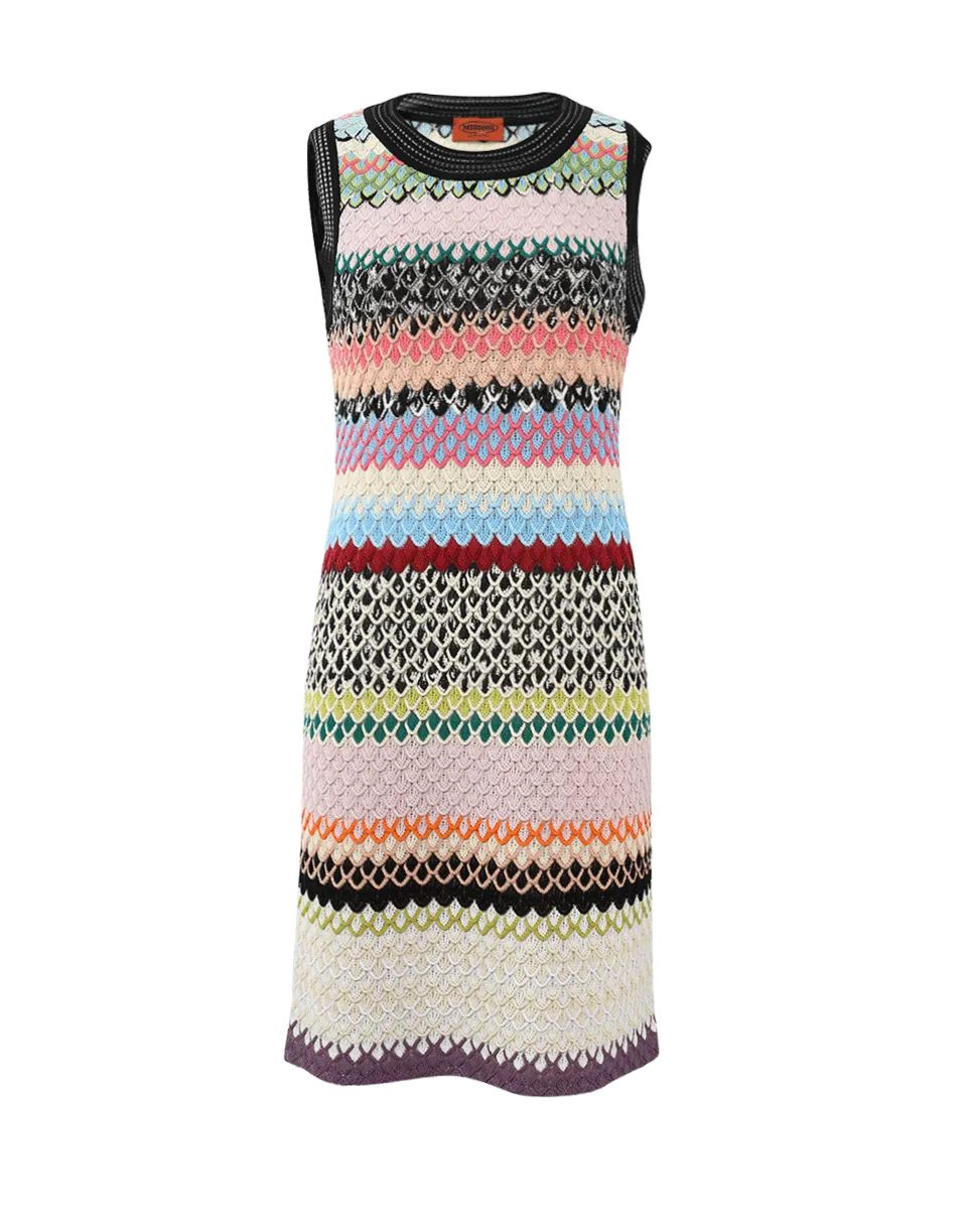 Stripe Scalloped Knit Dress