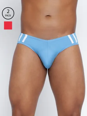 Striped and Solid Fashion Brief (Pack of 2)
