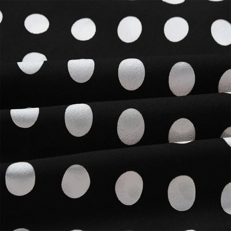 Summer Casual Women's Maxi Polka Dot Long Dress For Beach Party