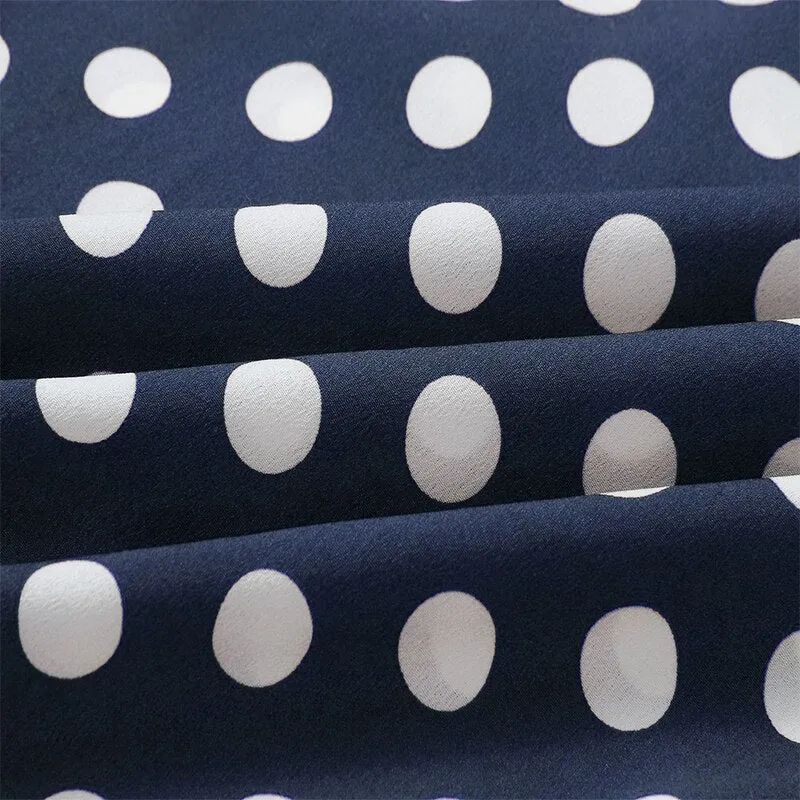 Summer Casual Women's Maxi Polka Dot Long Dress For Beach Party