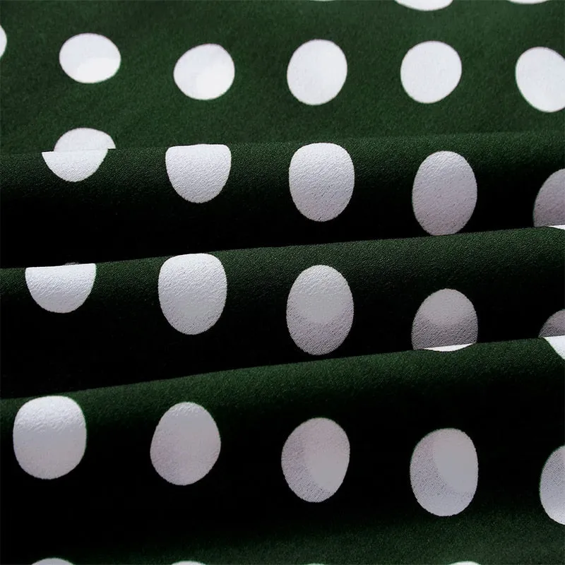 Summer Casual Women's Maxi Polka Dot Long Dress For Beach Party