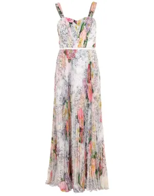 Sweetheart Bodice Print Gown
