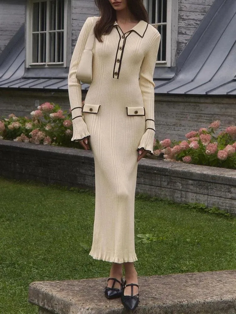 TARUXY Vintage Elegance Maxi Dress: Stylish Autumn Wardrobe Essential